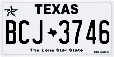 TX license plate BCJ3746