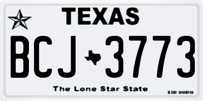 TX license plate BCJ3773