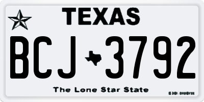 TX license plate BCJ3792