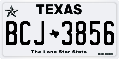 TX license plate BCJ3856