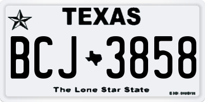 TX license plate BCJ3858