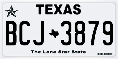 TX license plate BCJ3879