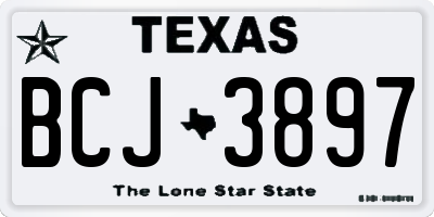 TX license plate BCJ3897