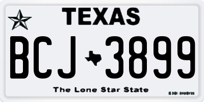 TX license plate BCJ3899