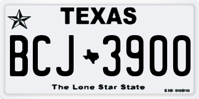 TX license plate BCJ3900