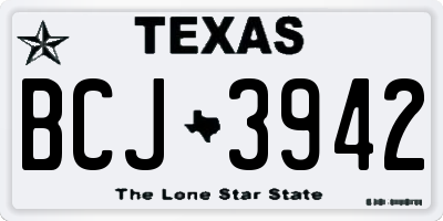 TX license plate BCJ3942