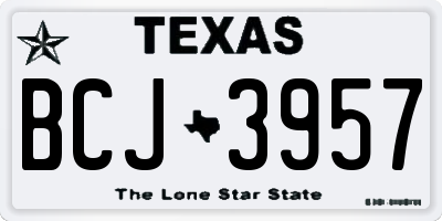 TX license plate BCJ3957