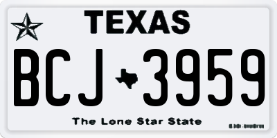 TX license plate BCJ3959