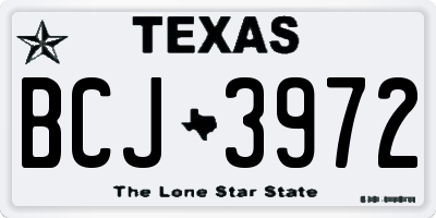 TX license plate BCJ3972