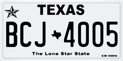 TX license plate BCJ4005