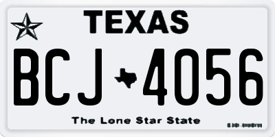TX license plate BCJ4056