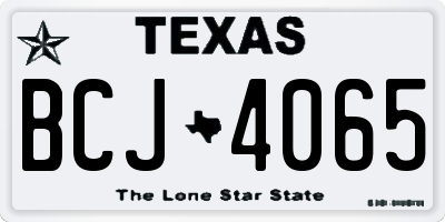 TX license plate BCJ4065
