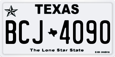 TX license plate BCJ4090