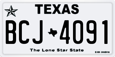 TX license plate BCJ4091