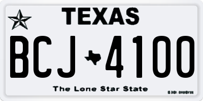 TX license plate BCJ4100