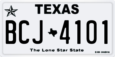 TX license plate BCJ4101