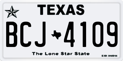 TX license plate BCJ4109