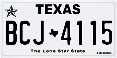 TX license plate BCJ4115