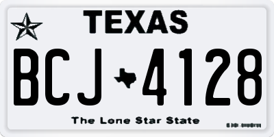 TX license plate BCJ4128