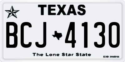 TX license plate BCJ4130