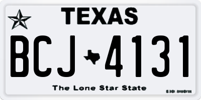 TX license plate BCJ4131