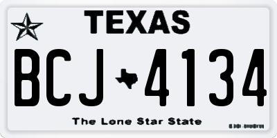 TX license plate BCJ4134