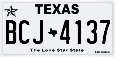 TX license plate BCJ4137