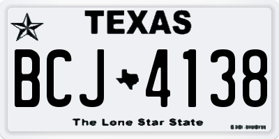 TX license plate BCJ4138