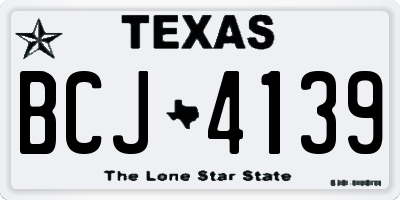 TX license plate BCJ4139