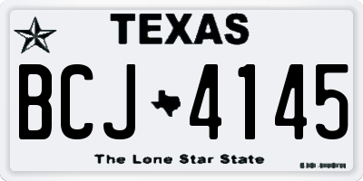 TX license plate BCJ4145