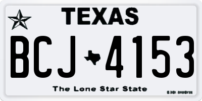 TX license plate BCJ4153
