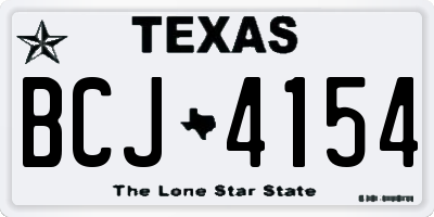 TX license plate BCJ4154