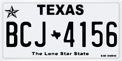 TX license plate BCJ4156