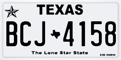TX license plate BCJ4158