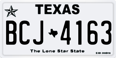 TX license plate BCJ4163