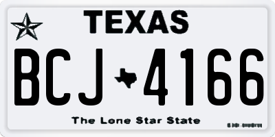 TX license plate BCJ4166