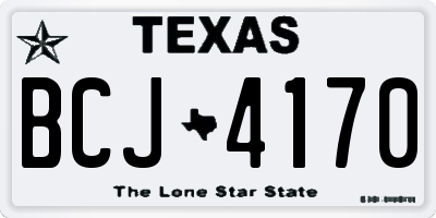 TX license plate BCJ4170