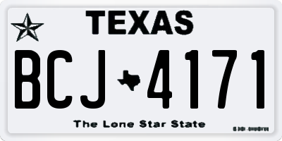 TX license plate BCJ4171
