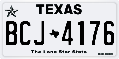 TX license plate BCJ4176