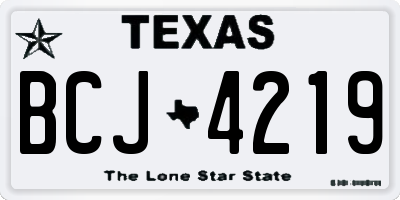 TX license plate BCJ4219
