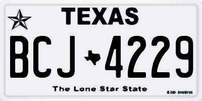 TX license plate BCJ4229