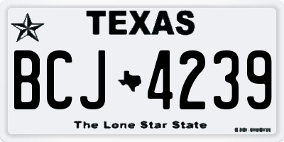 TX license plate BCJ4239