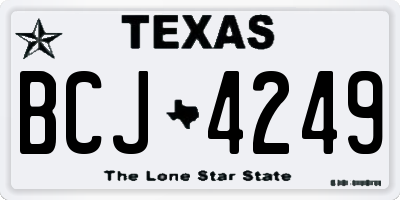 TX license plate BCJ4249