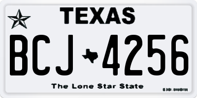 TX license plate BCJ4256