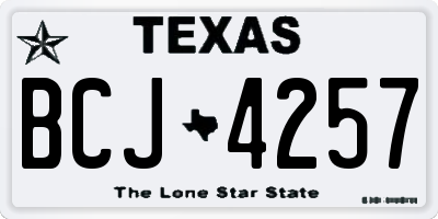TX license plate BCJ4257