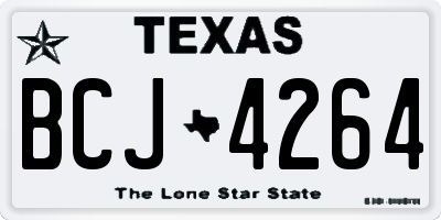TX license plate BCJ4264