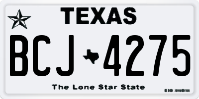 TX license plate BCJ4275