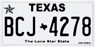 TX license plate BCJ4278