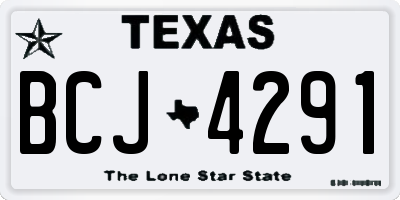 TX license plate BCJ4291
