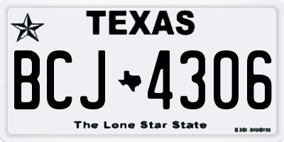 TX license plate BCJ4306